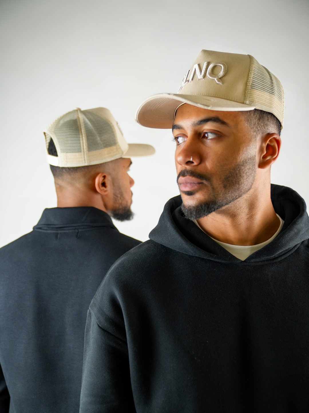 BLNQ Distressed Hat Cream