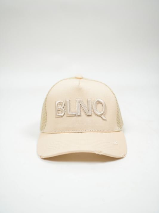 BLNQ Distressed Hat Cream
