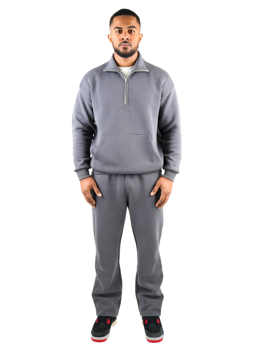 Aero Luxe Full Tracksuit Charcoal Grey